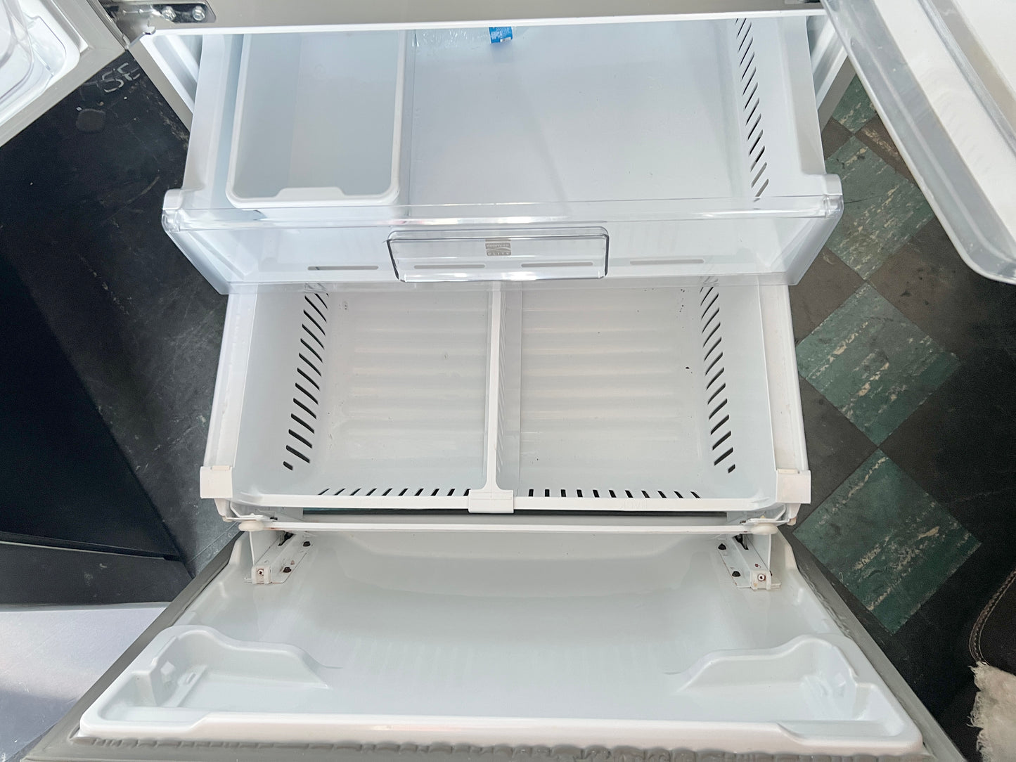 36 Inch Kenmore Elite 74013 31 Cu Ft , French Door Style Bottom Freezer Stainless Steel Refrigerator , 131300