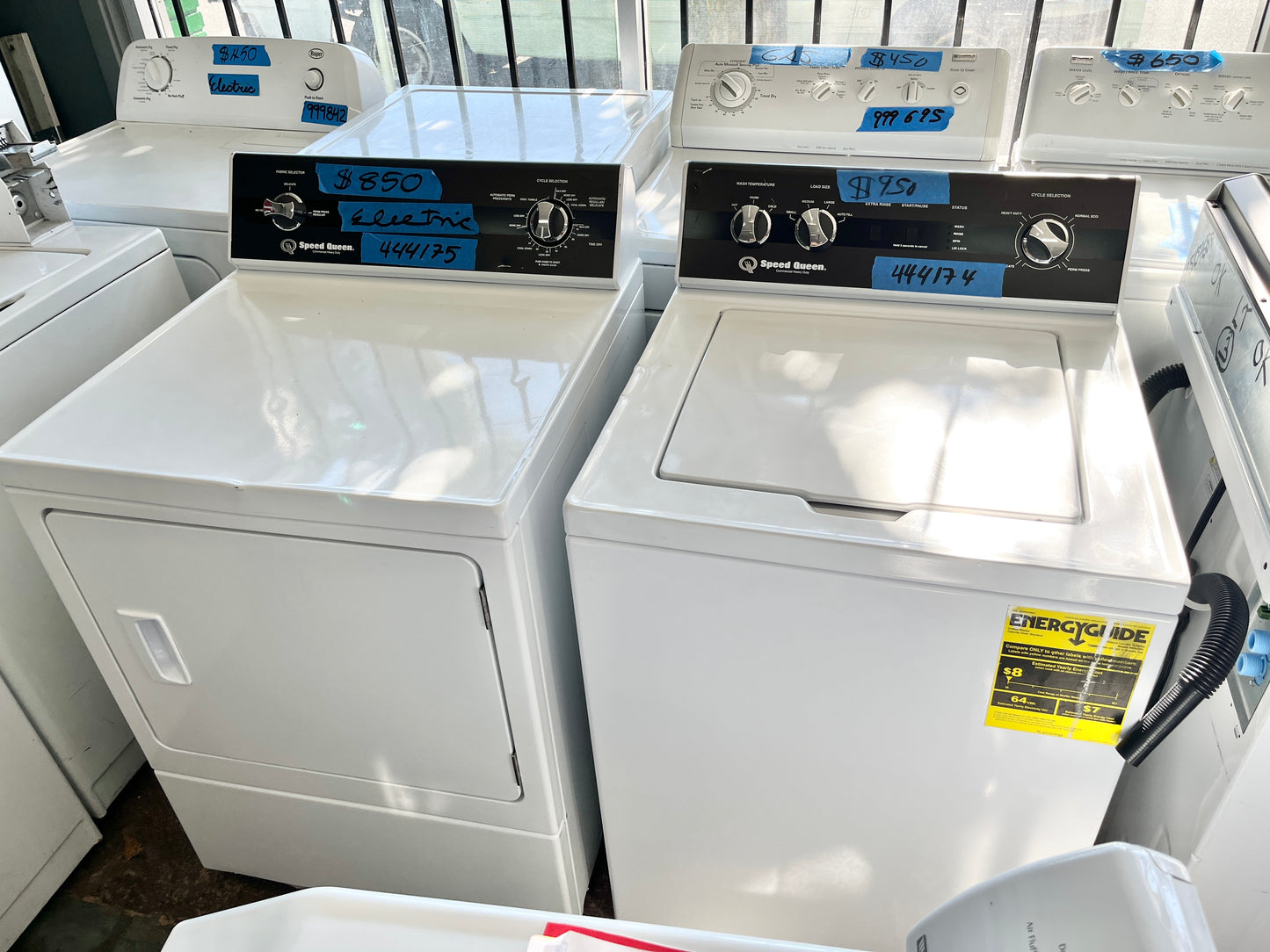 Speed Queen Commercial Grade Washer and Electric Dryer Set in White