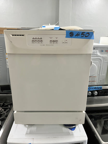 Kitchenaid 24 Inch White Built In Dishwasher , Off White, Stainless Steel Interior, 444183