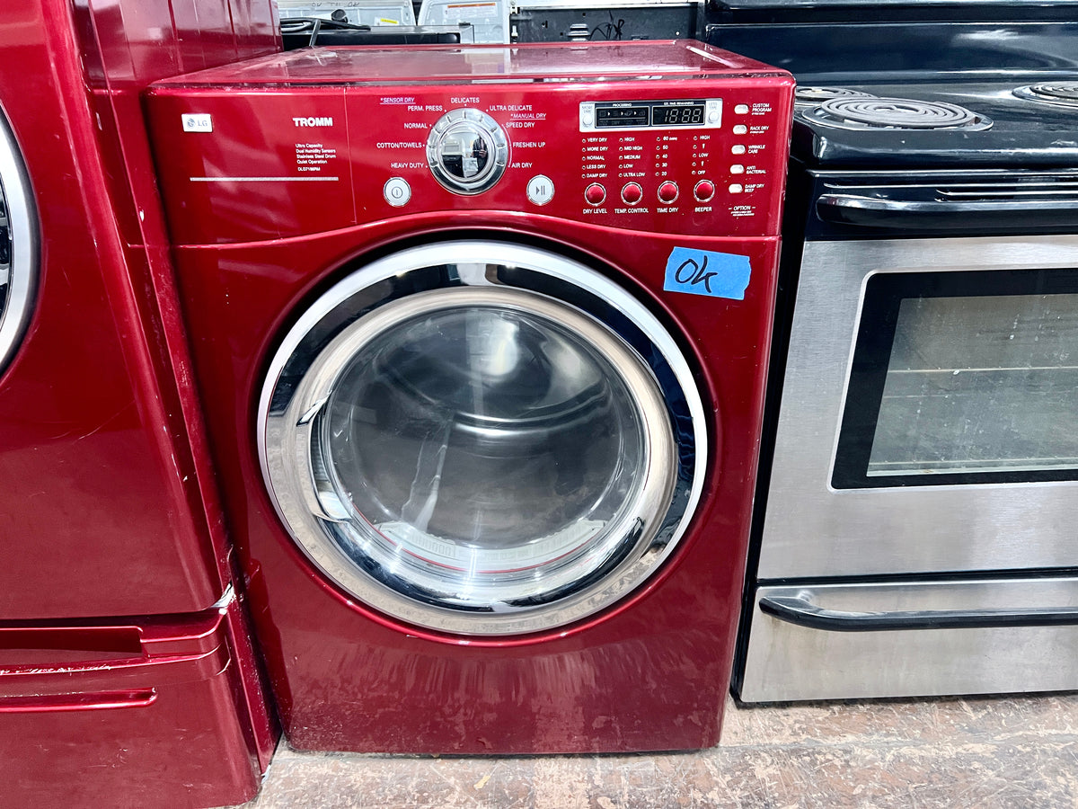 27 Inch LG Front Load Gas Dryer DLG7188RM Red High Efficient Machine , 373896