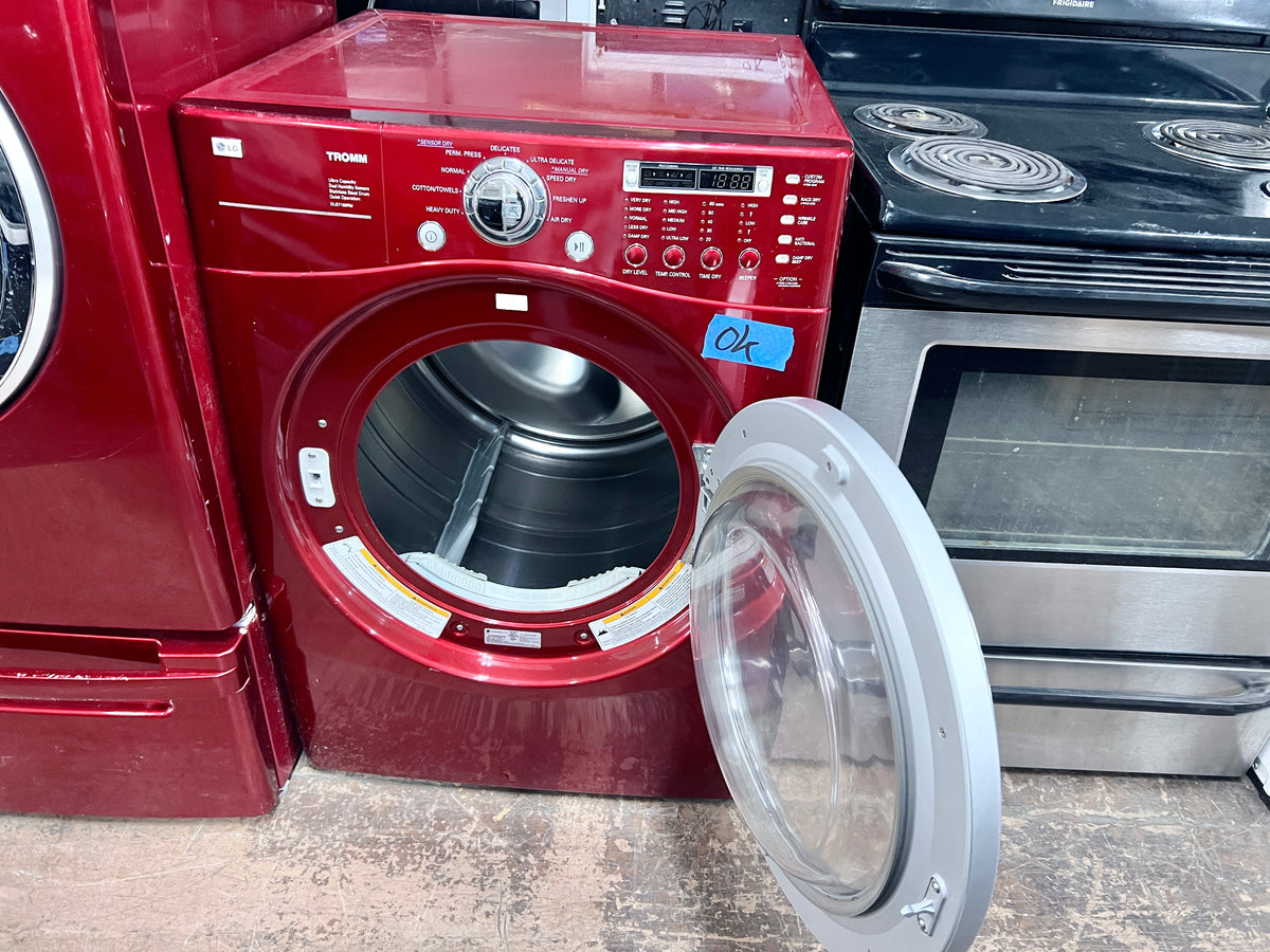 27 Inch LG Front Load Gas Dryer DLG7188RM Red High Efficient Machine , 373896
