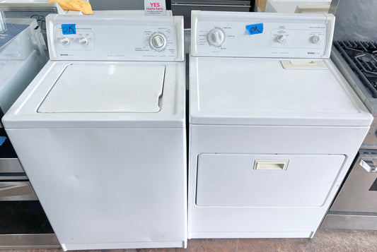 Kenmore Top Load Washer and Electric Dryer Set in White 373897