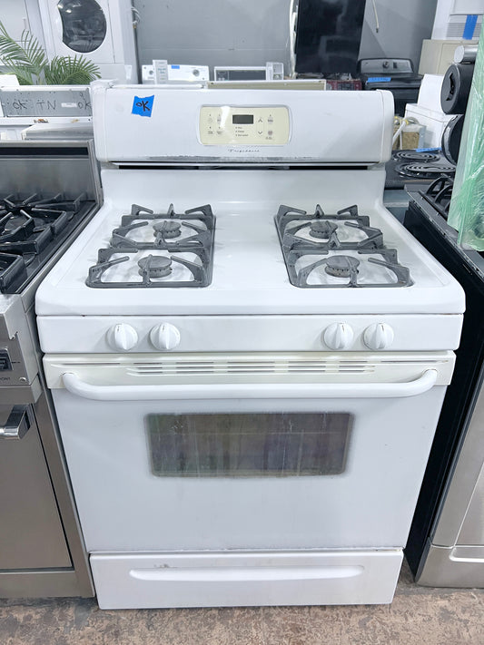 30 Inch Frigidaire Gas Range 4 Burner , Oven , FGF355DSB , White , 373898