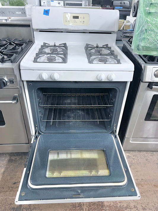 30 Inch Frigidaire Gas Range 4 Burner , Oven , FGF355DSB , White , 373898