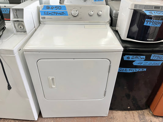 Maytag Electric Front Load Dryer , White and Silver, MEDC300BW, 444189