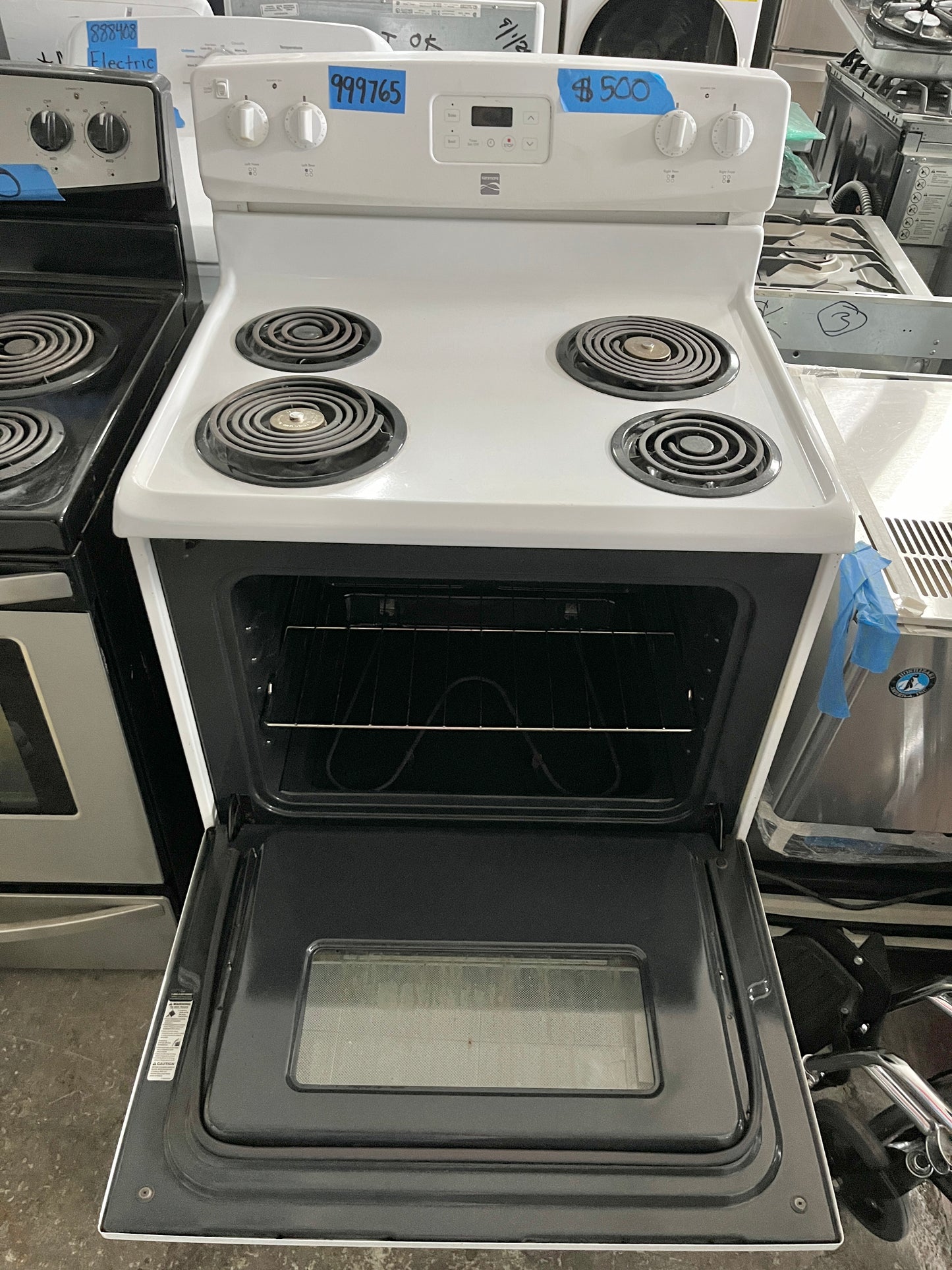 Kenmore 30 inch Freestanding Electric Range 4 Burner Stove Oven , White , Storage Drawer, 999765