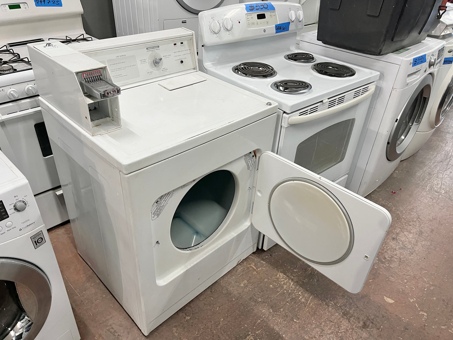 Kenmore Coin Operated Gas Dryer , White , Used, ler4634jq1, 101209