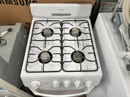 Hotpoint 20 Inch Gas Range , White , 4 Burner, 101210