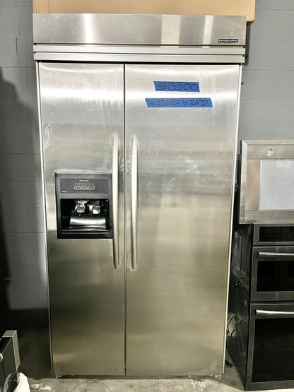 Kitchenaid 42 Inch Built In Side By Side Counter Depth Refrigerator Stainless Steel , KSSC42QMS ,  101215