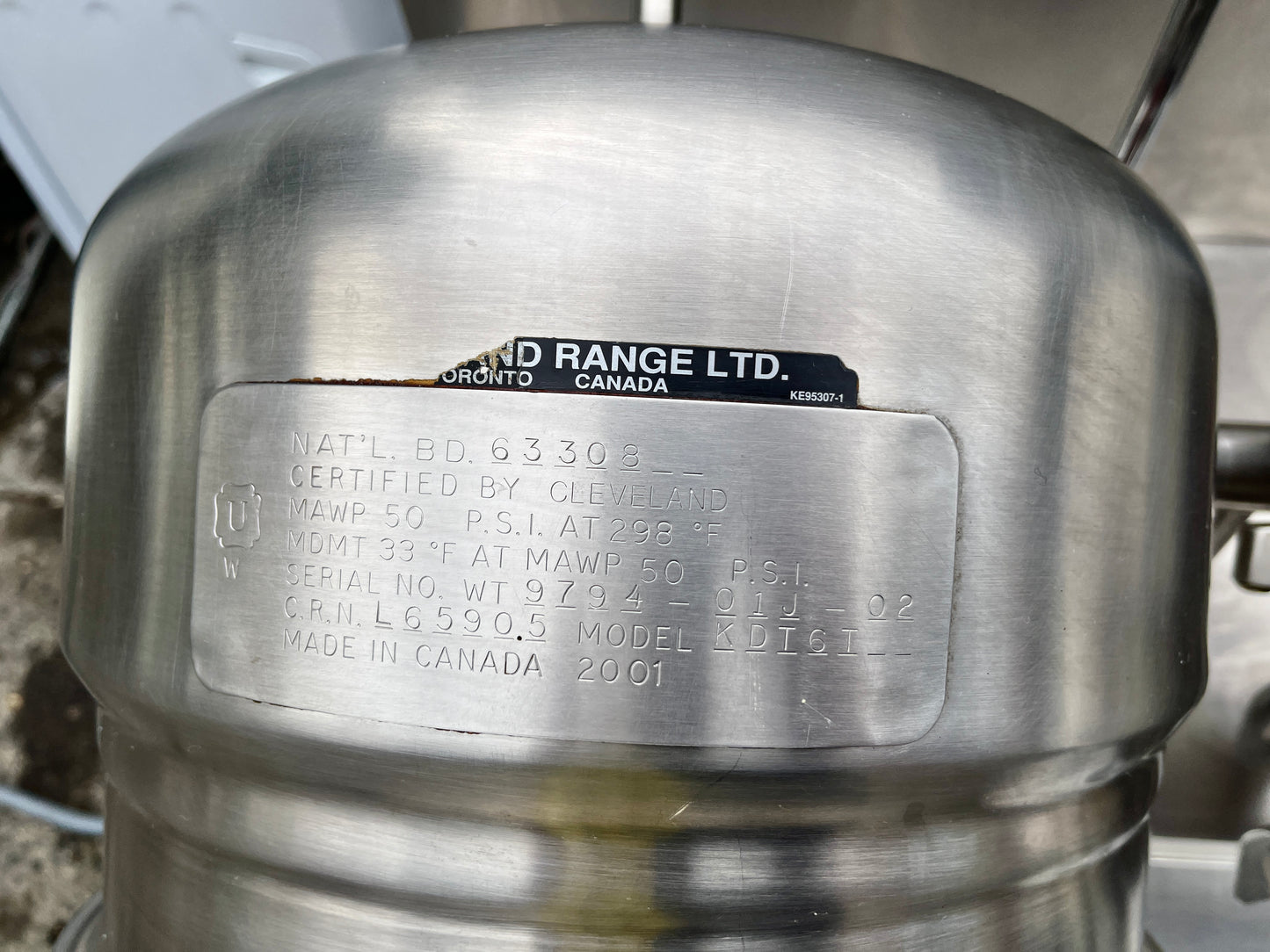 Cleveland Range 36GMK66200 Twin 6 Gal Gas Kettle / Cabinet Assembly , 101214