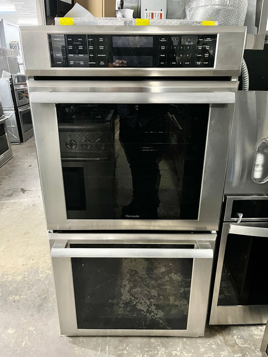 Thermador Masterpiece Series  MED272JS 27 Inch Double Electric Wall Oven 4.2 cu. ft. True Convection Ovens, Self-Clean, 13 Cooking Modes, Temperature Probe, SoftLight Lighting, Star-K, Sabbath , 3 Telescopic Racks , 101228