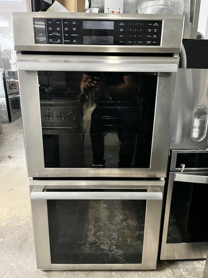 Thermador Masterpiece Series  MED272JS 27 Inch Double Electric Wall Oven 4.2 cu. ft. True Convection Ovens, Self-Clean, 13 Cooking Modes, Temperature Probe, SoftLight Lighting, Star-K, Sabbath , 3 Telescopic Racks , 101228