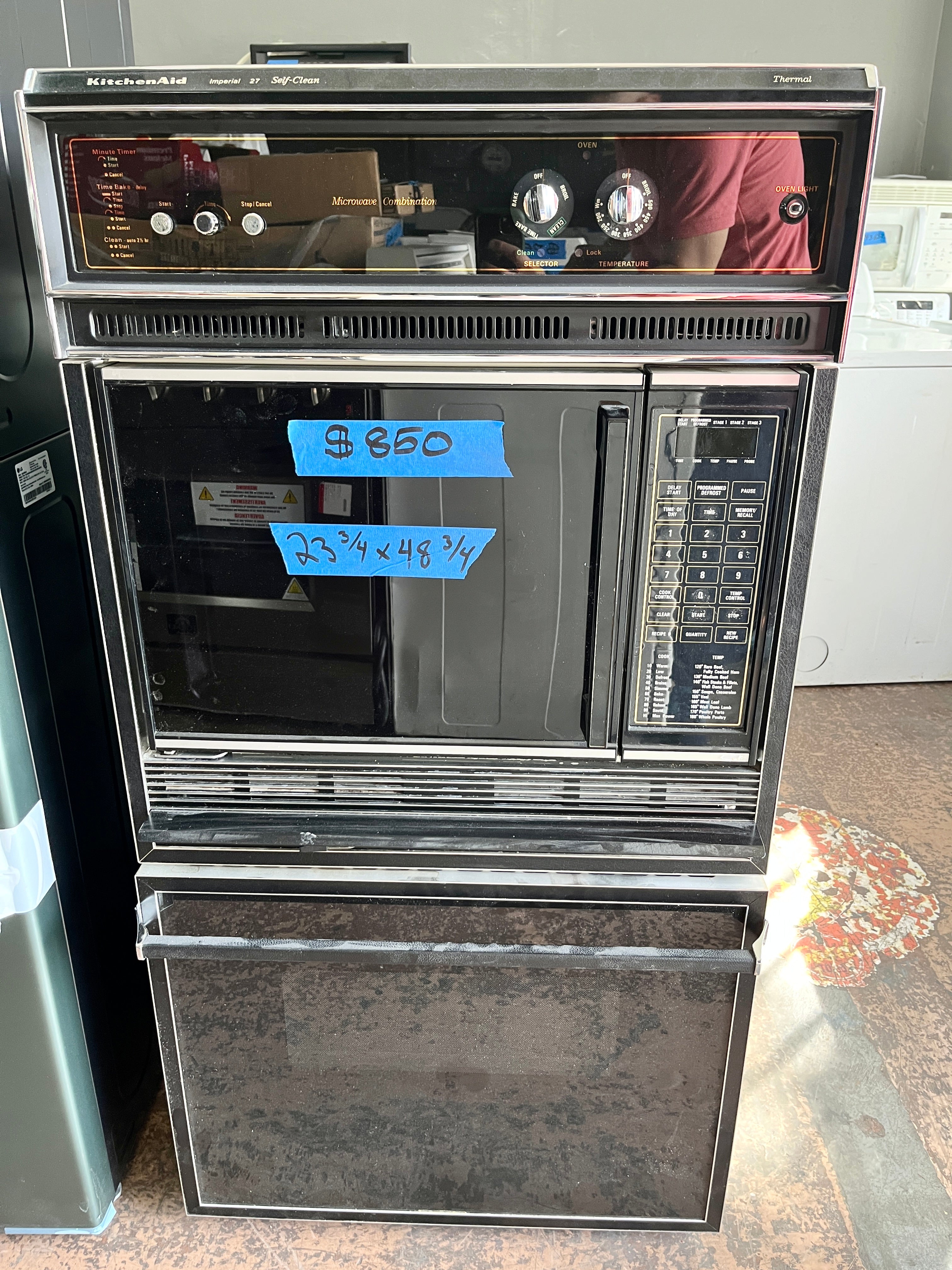 Kitchenaid 24 Inch Microwave and Wall Oven Combo Black 3177168 101230