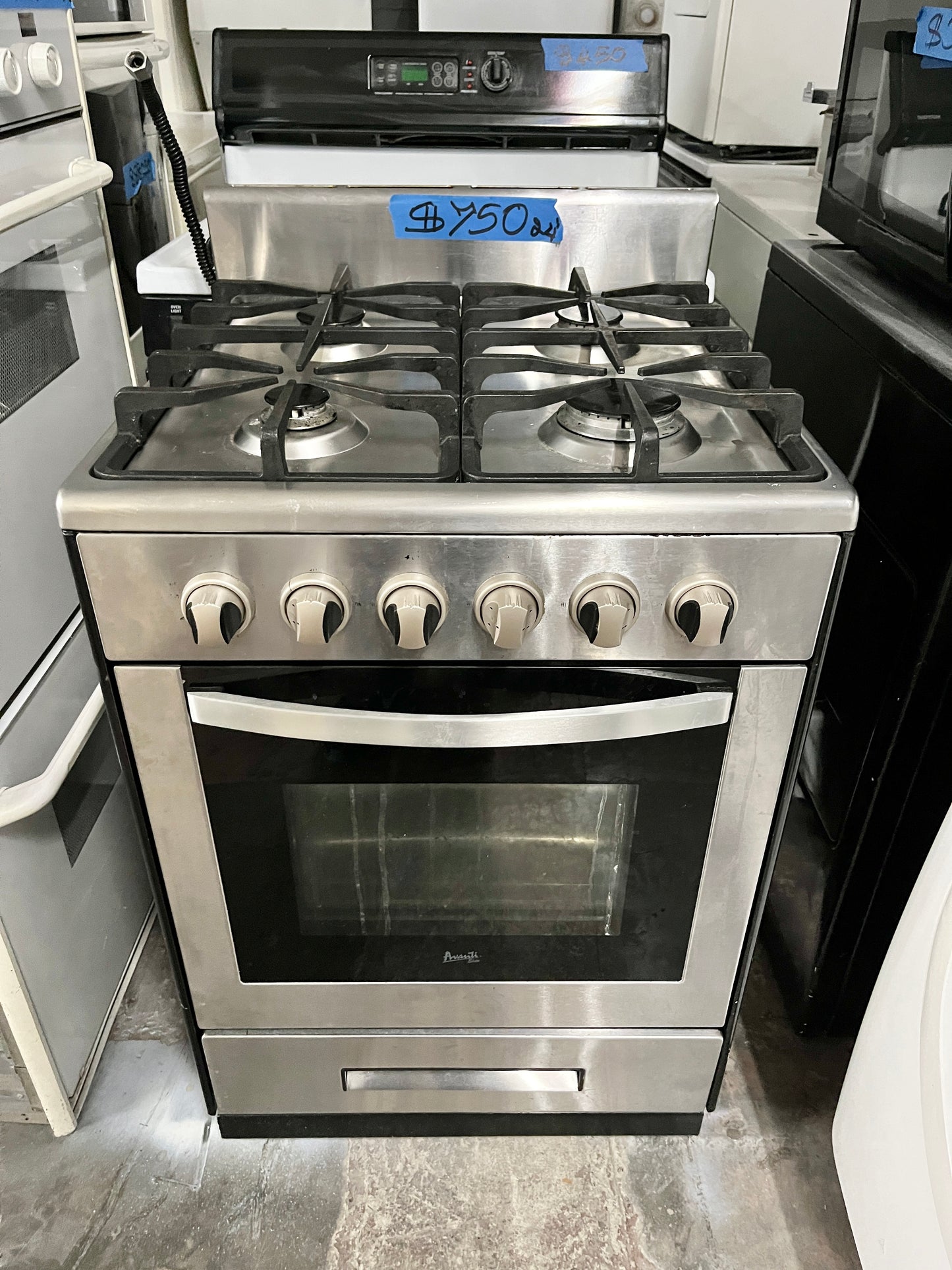 Avanti 24 Inch Gas Range 4 Burner , Stainless Steel, 101231