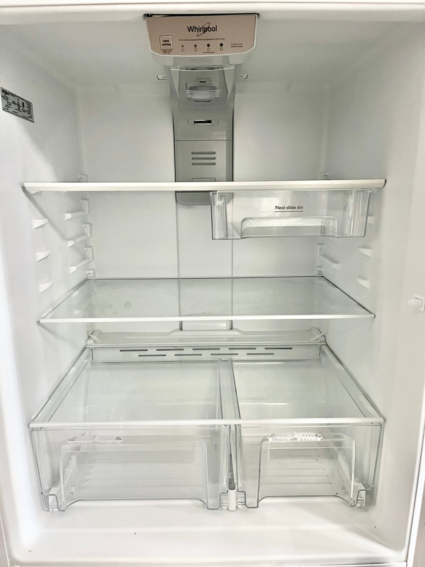 Whirlpool  WRT311FZDW 33 Inch Top Freezer Refrigerator 20.5 Cu. Ft., Frameless Glass Shelves, ADA White , 101236