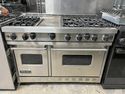 Viking Professional Propane 48 Inch Gas Range 6 Burner with Griddle , Convection Oven, Stainless Steel ,101244