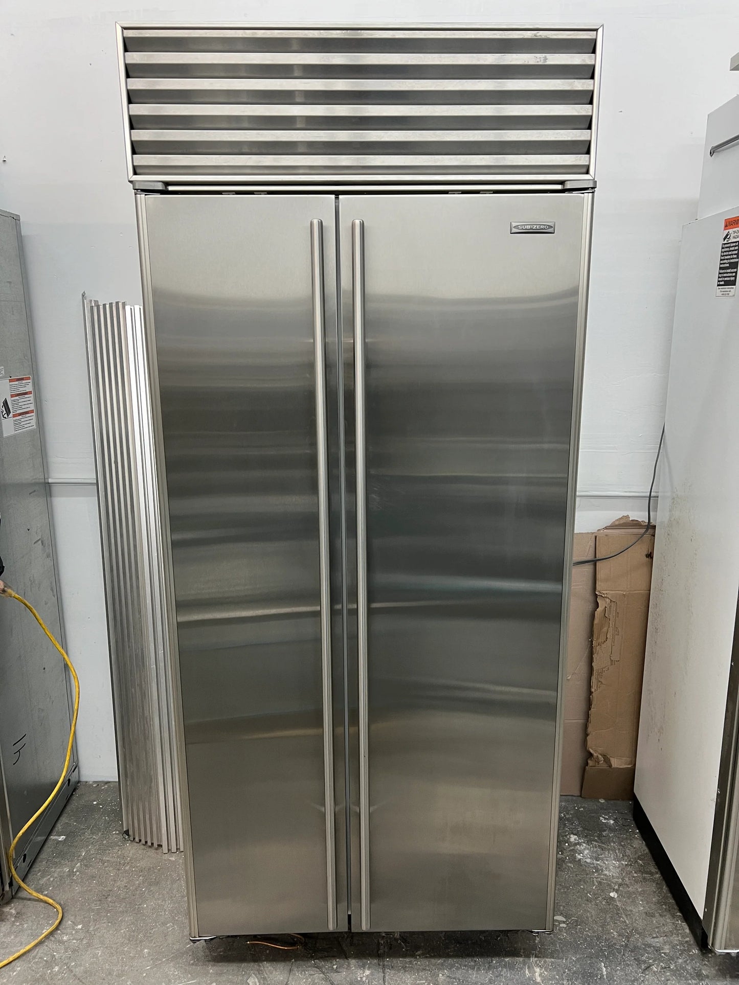 36 Inch Subzero Side By Side Stainless Steel Built in Refrigerator , w Ice Maker, 369328