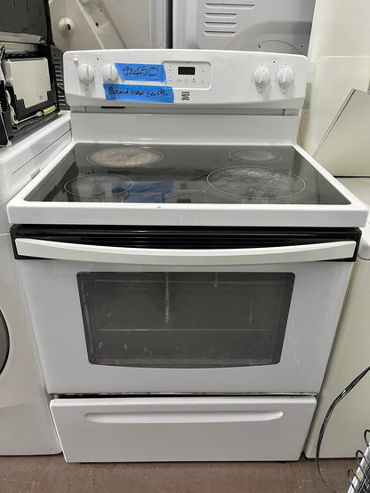 Kenmore 30 Inch Electric White Range with Glass Top , 101270 , 790.93012312