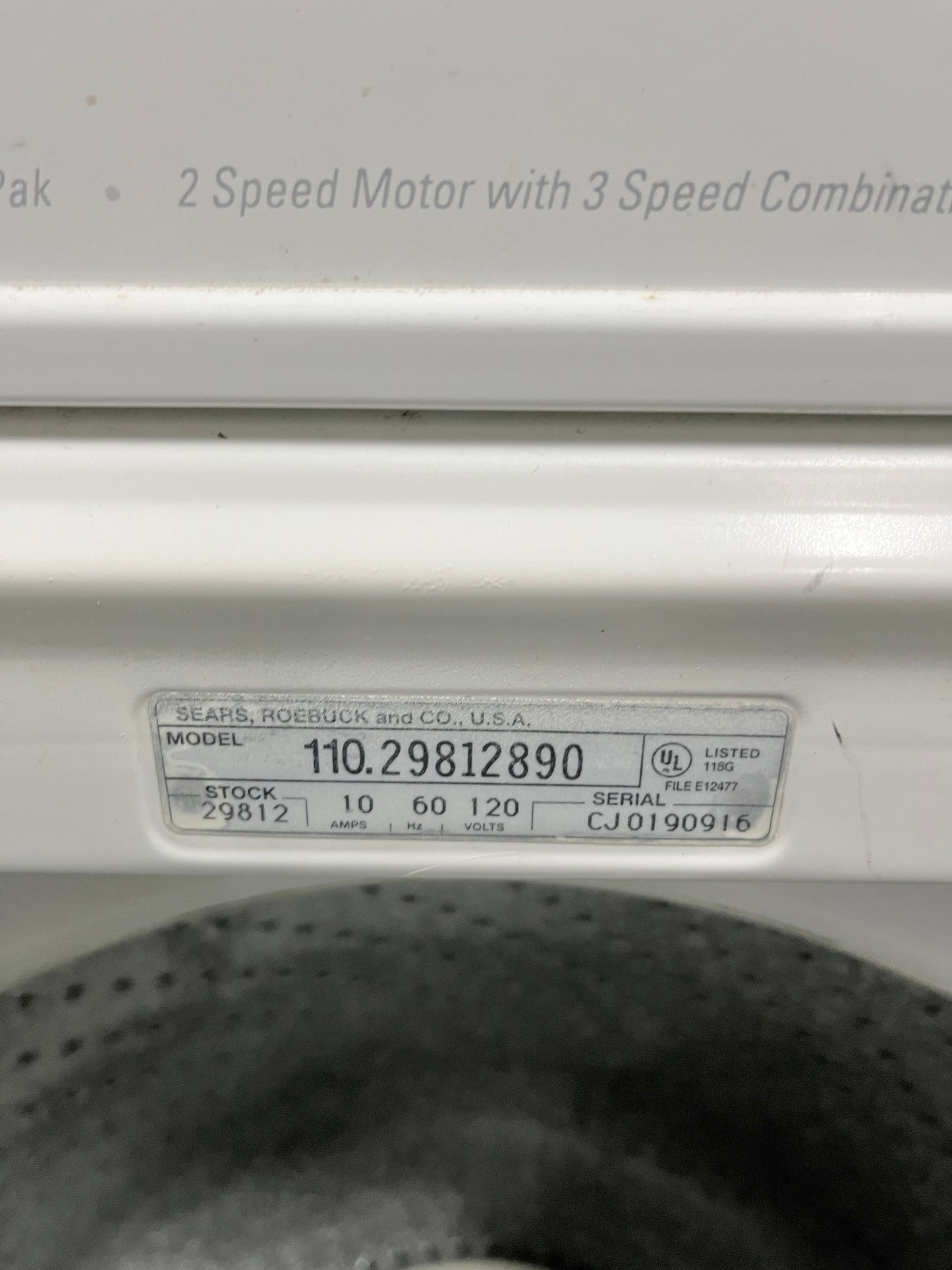 Kenmore Heavy Duty Super Capacity Plus Quiet Pak , Top Load Washer , White , 110.29812890 ,  101263