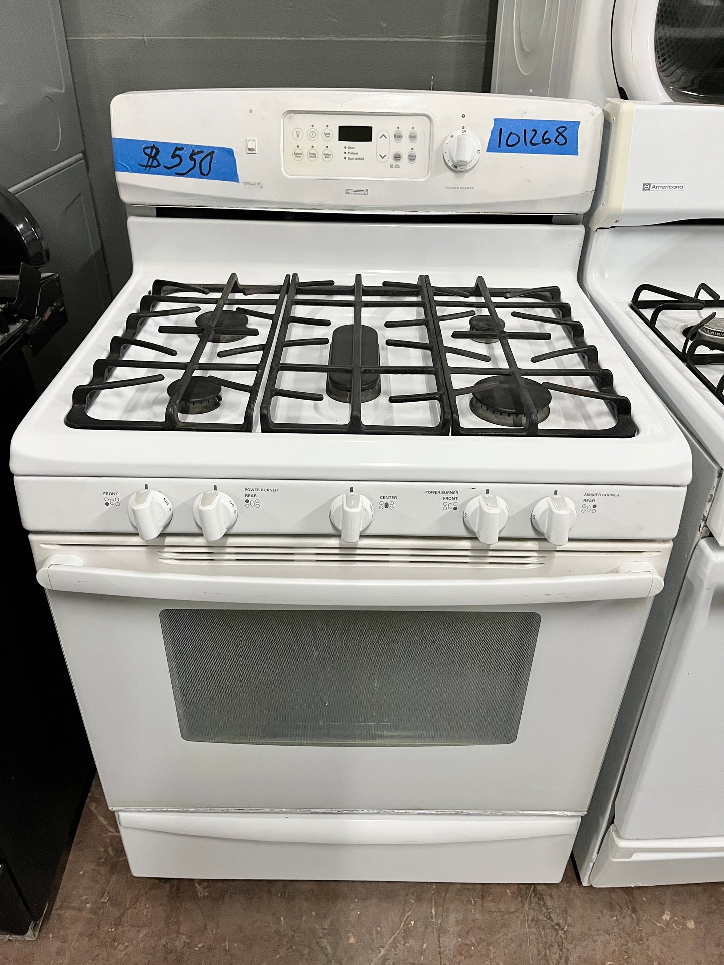 Kenmore White 5 Burner Gas Range 790.77482801 , White, 101268