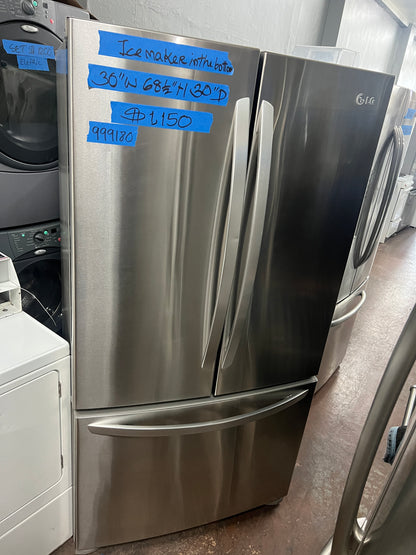36" LG French Door Stainless Steel Refrigerator Full Size 999180