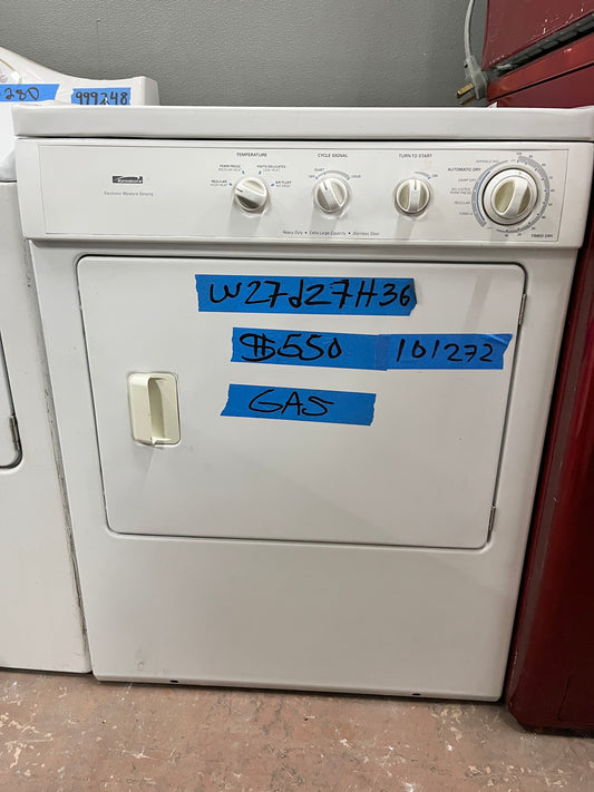 Kenmore 重型前置式氣體乾燥機，乾燥機，白色，26 深度，淺，檯面深度，101272