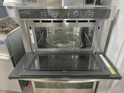 30 Inch GE Profile  PT7800SH4SS  Microwave  Combination Wall Oven True European Convection, Meat Probe, Proof Mode, Warm Mode, 5.0 cu. ft. Capacity, 1.7 cu. ft. Microwave, Glass Touch Controls,  Self-Clean Steam Stainless Steel , 555004