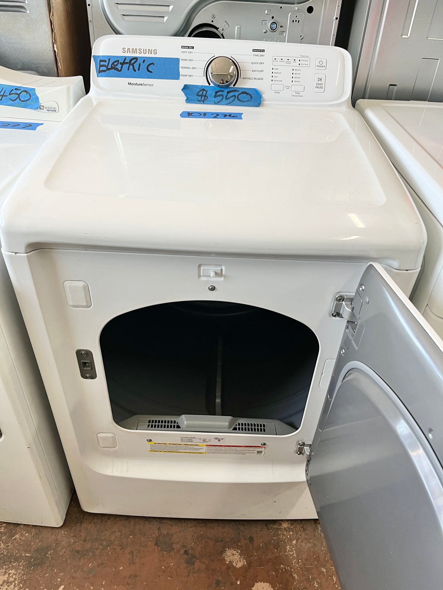 Samsung Front Loading Drying Machine , DV40J3000EW, Electric Dryer, 101276 , 7.2 Cu Ft