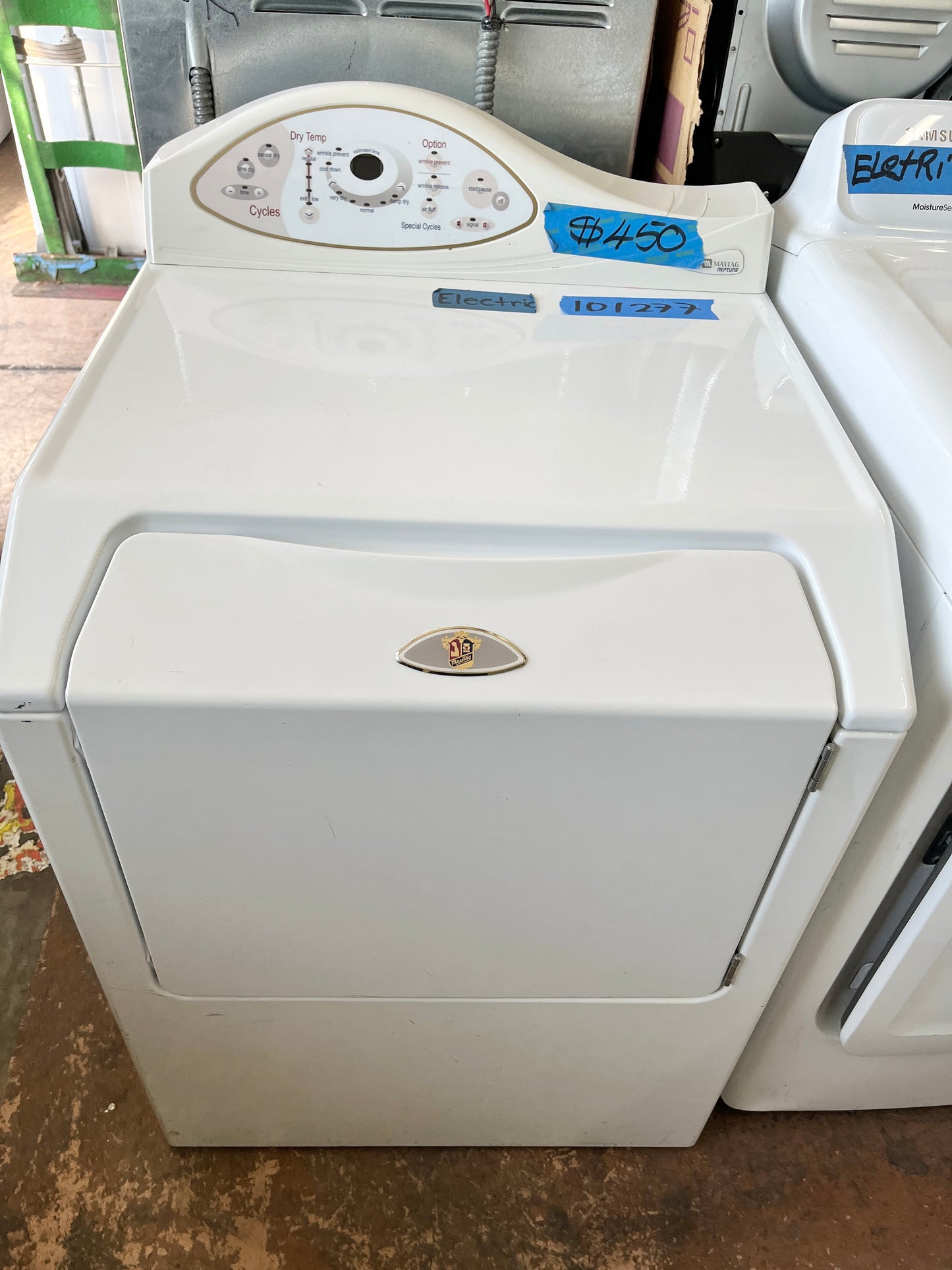 Maytag Neptune Heavy Duty Super Capacity White Electric Dryer , 101277