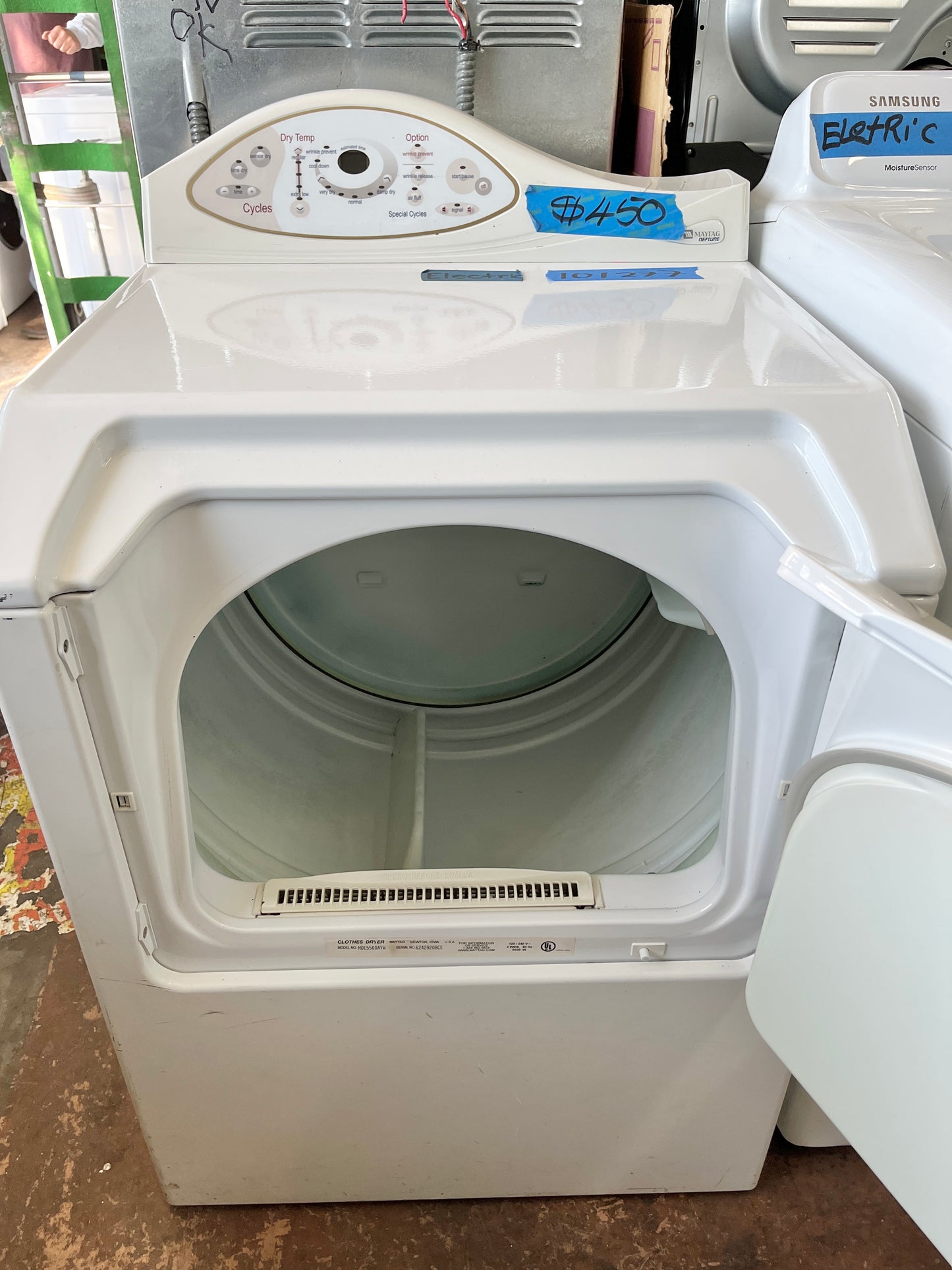 Maytag Neptune Heavy Duty Super Capacity White Electric Dryer , 101277