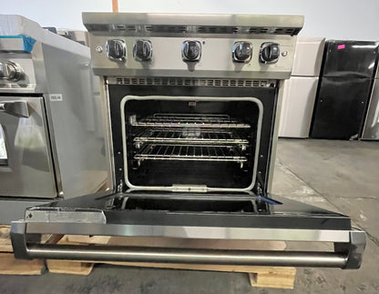 Viking 5 Series VGR5304BSSLP 30 Inch Freestanding Professional Gas Range,4 Sealed Burners, 4 Cu. Ft. Oven Capacity, Manual Clean, ProFlow Convection Air Baffle, Sure Spark Ignition, Vari Simmer, Stainless Steel, Liquid Propane