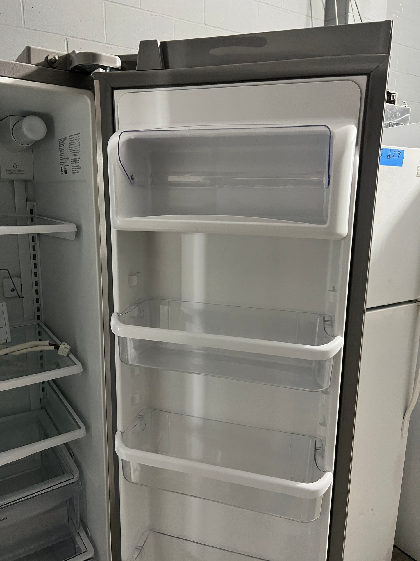 36" Frigidaire Side by Side Stainless Steel Refrigerator No Ice Maker