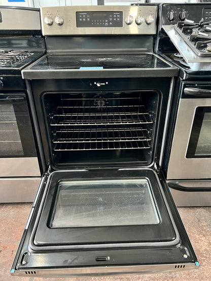 GE 30 Inch Electric Glass Top Stainless Steel Range , Convection Oven In Stainless Steel, JB750SJ3SS, 444311