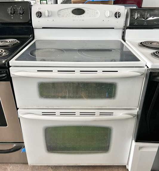 Maytag 30 Inch Electric Glass Top Range Stove  , Convection Oven, 444312