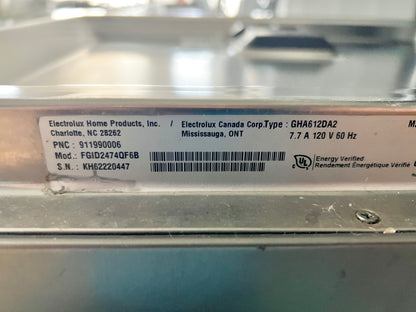 Frigidaire Gallery Series  FGID2474QF 24 Inch Fully Integrated Dishwasher  Adjustable Upper Rack, Sanitize, Stay-Put Door, 51 dBA , ENERGY STAR Stainless Steel 444343