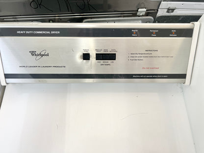 27 Inch Whirlpool Commercial Heavy Duty Coin Operated Front Load Electric 220V Dryer Machine in White , CEM2760KQ1,  444135