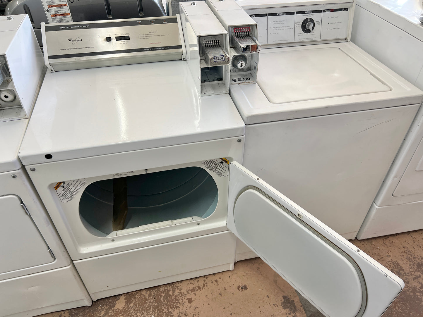 27 Inch Whirlpool Commercial Heavy Duty Coin Operated Front Load Electric 220V Dryer Machine in White , CEM2760KQ1,  444135