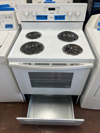 Whirlpool 30 inch Electric Range WFC150M0EW,White,Coils,Stove, 999258