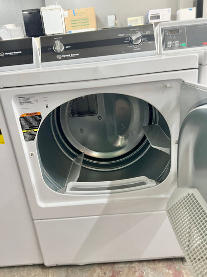 Speed Queen 27 Inch Non-Operated Residential  Front Load Electric 220V/240V Dryer Machine Commercial grade , White ADE3SRGS175TW01 , 444526