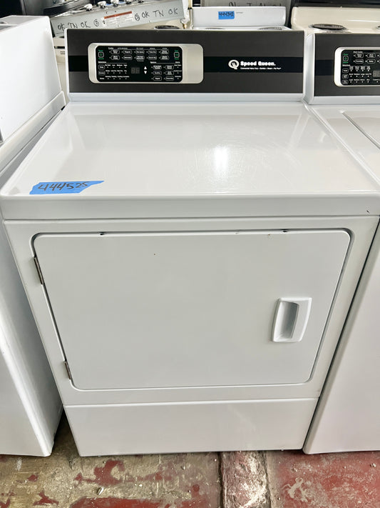 Speed Queen Coin Operated Front Load Gas Dryer Machine , ADGE9RYS118TW01, White , 444525