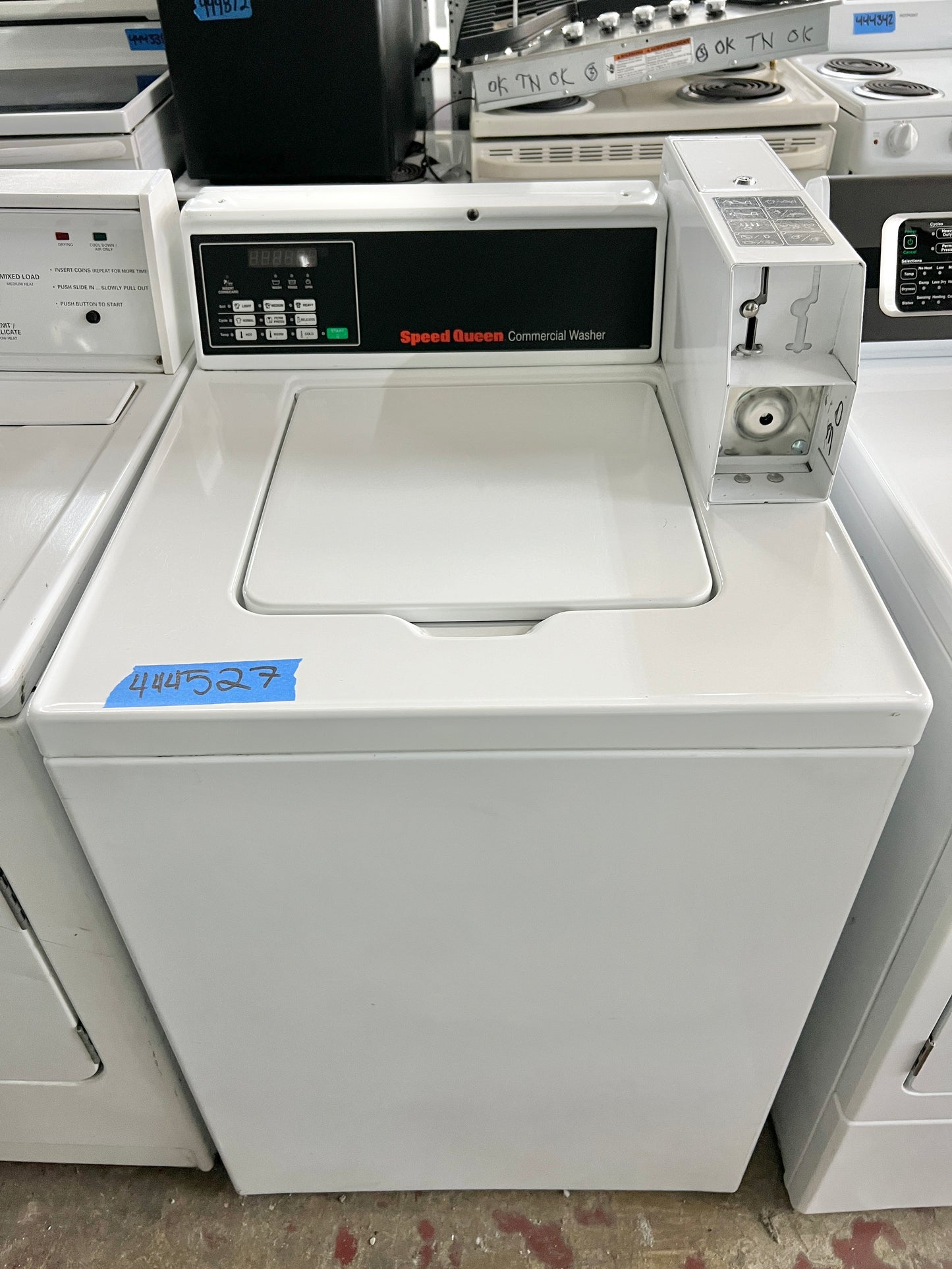 27 Inch Speed Queen Coin Operated Top Load Washer Machine , SWMMC2SP115TW01, White , 444527