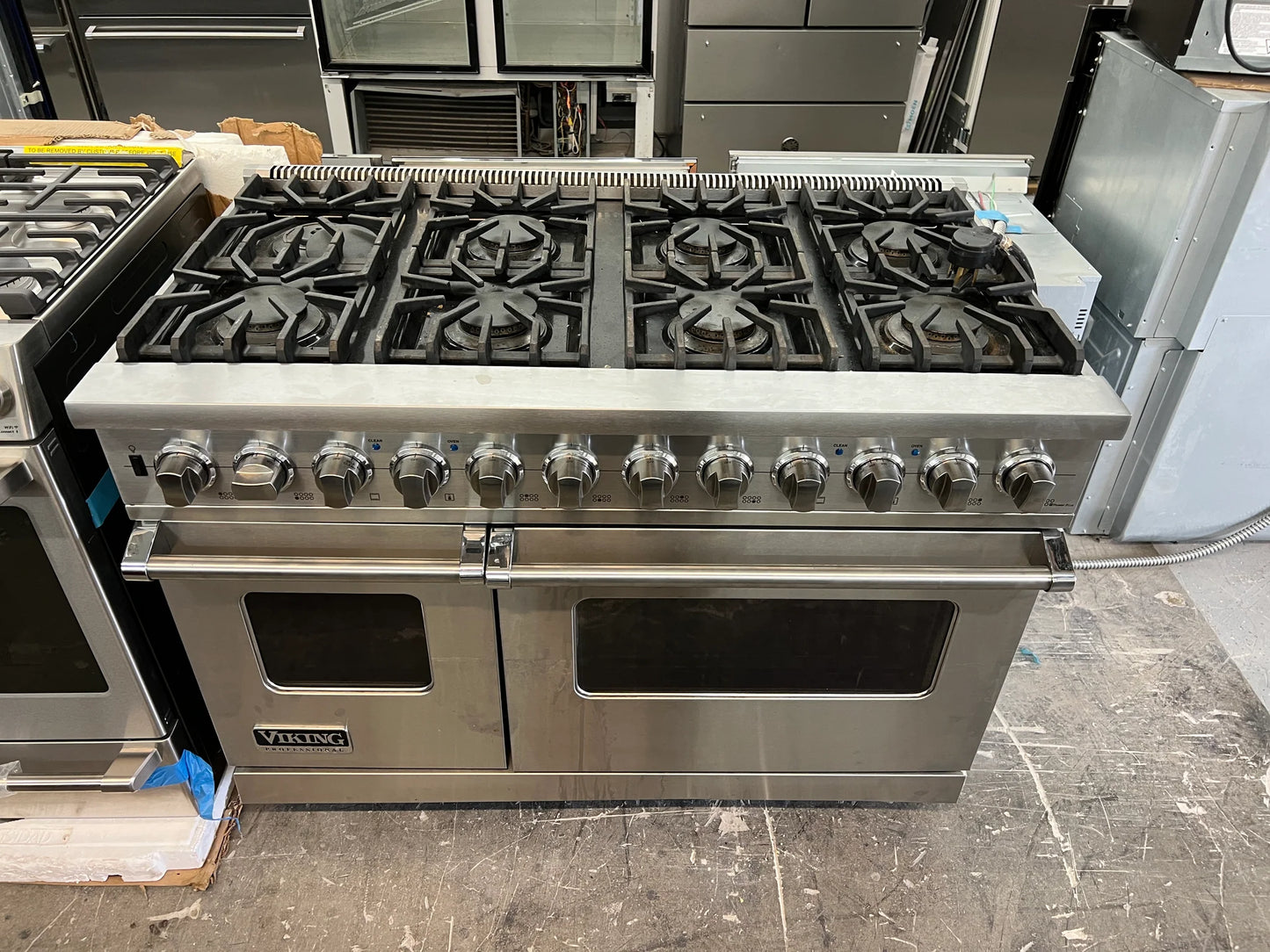 Viking Professional 48 Inch VDSC5488BSSLP Dual Fuel Gas Range 8 Sealed Burners, VariSimmers, Vari-Speed Dual Flow Convection Ovens, Self-Clean, Bread Proofing and Rapid Ready Preheat: Stainless Steel, PROPANE READY , 369416