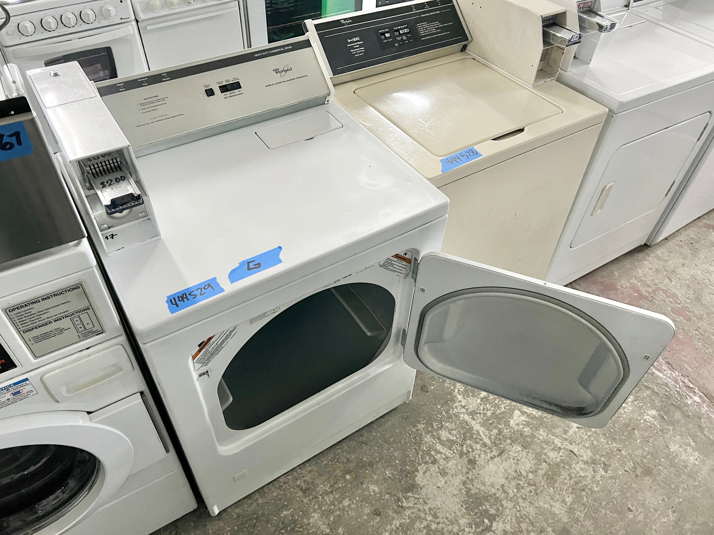 Whirlpool Coin operated Front Load Gas Dryer Machine , Commercial Grade , CGM2941TQ01 , 444529