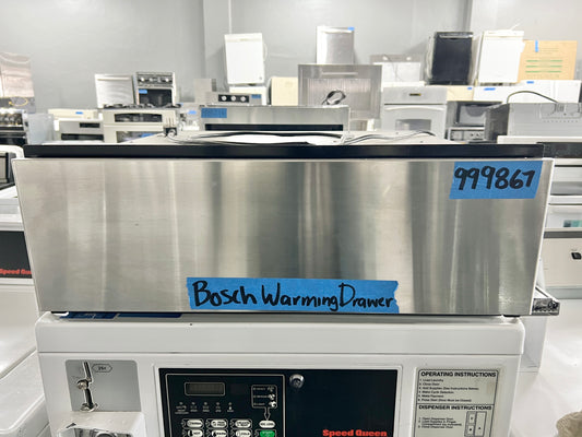 Bosch 500 Series  HWD5751UC 27 Inch Warming Drawer with 3 Power Levels, Proofing, Auto Shut-Off, 1.9 cu. ft. Capacity, 450 Watt Heating Element, Sturdy Ball Bearing Telescopic Rails Star-K Certified HWD5751UC/01 , Stainless Steel. , 999867