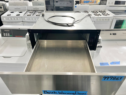 Bosch 500 Series  HWD5751UC 27 Inch Warming Drawer with 3 Power Levels, Proofing, Auto Shut-Off, 1.9 cu. ft. Capacity, 450 Watt Heating Element, Sturdy Ball Bearing Telescopic Rails Star-K Certified HWD5751UC/01 , Stainless Steel. , 999867