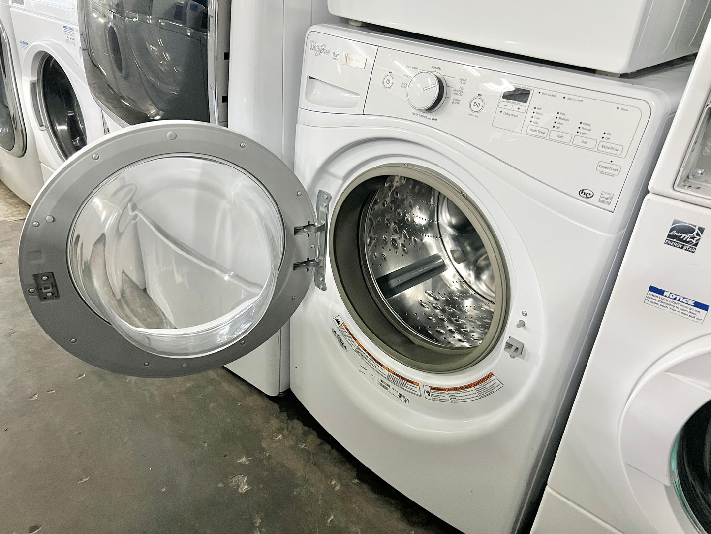 Whirlpool Duet  WFW72HEDW 27 Inch 4.2 cu. ft. Front Load Washer 8 Wash Cycles, 1,200 RPM, Quick Wash, Eco Sanitize,  Stainless Steel Wash Basket, ENERGY STAR , 444532