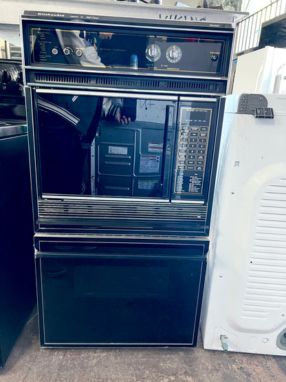 27 Inch Kitchenaid  Microwave and Wall Oven Combo , Black, KEMI371TBL0 ,  101230