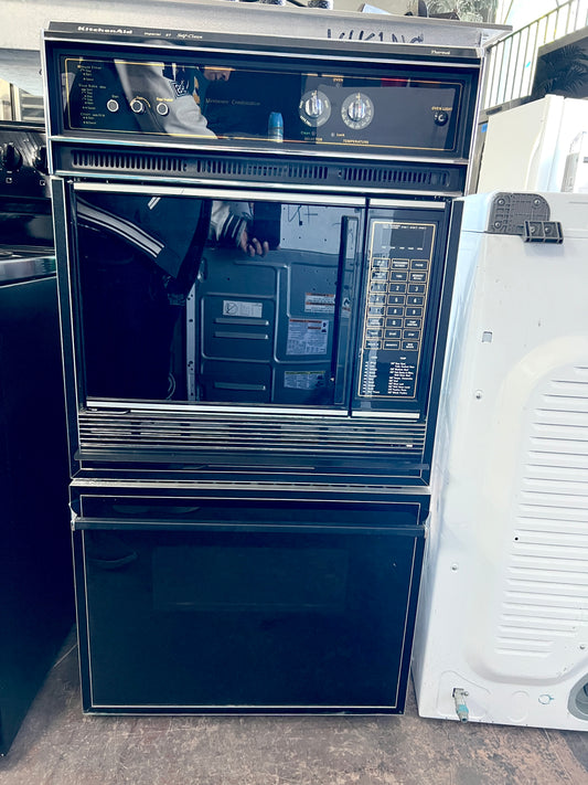 27 Inch Kitchenaid  Microwave and Wall Oven Combo , Black, KEMI371TBL0 ,  101230