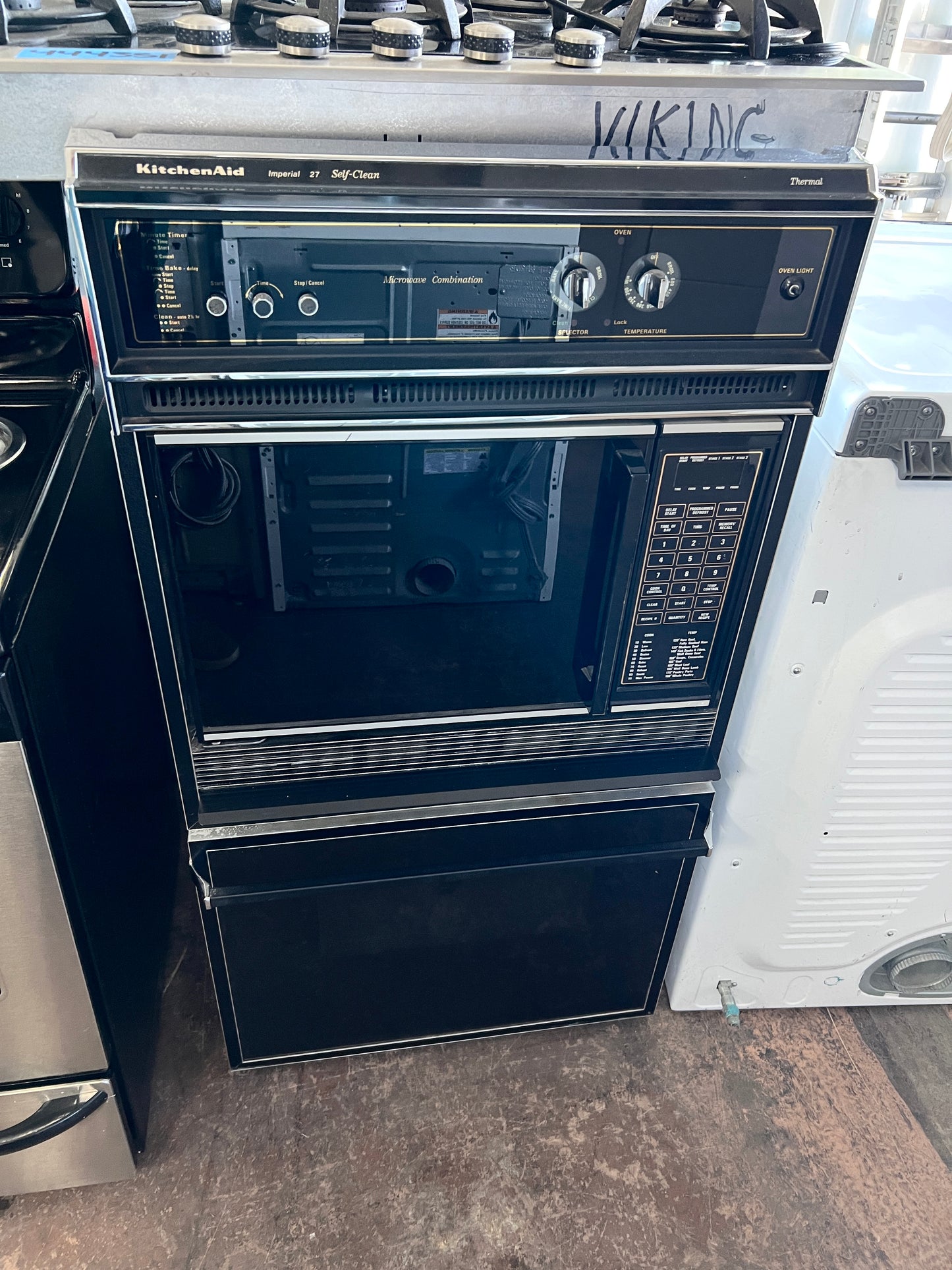 27 Inch Kitchenaid  Microwave and Wall Oven Combo , Black, KEMI371TBL0 ,  101230