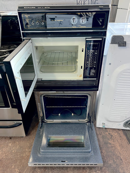 27 Inch Kitchenaid  Microwave and Wall Oven Combo , Black, KEMI371TBL0 ,  101230